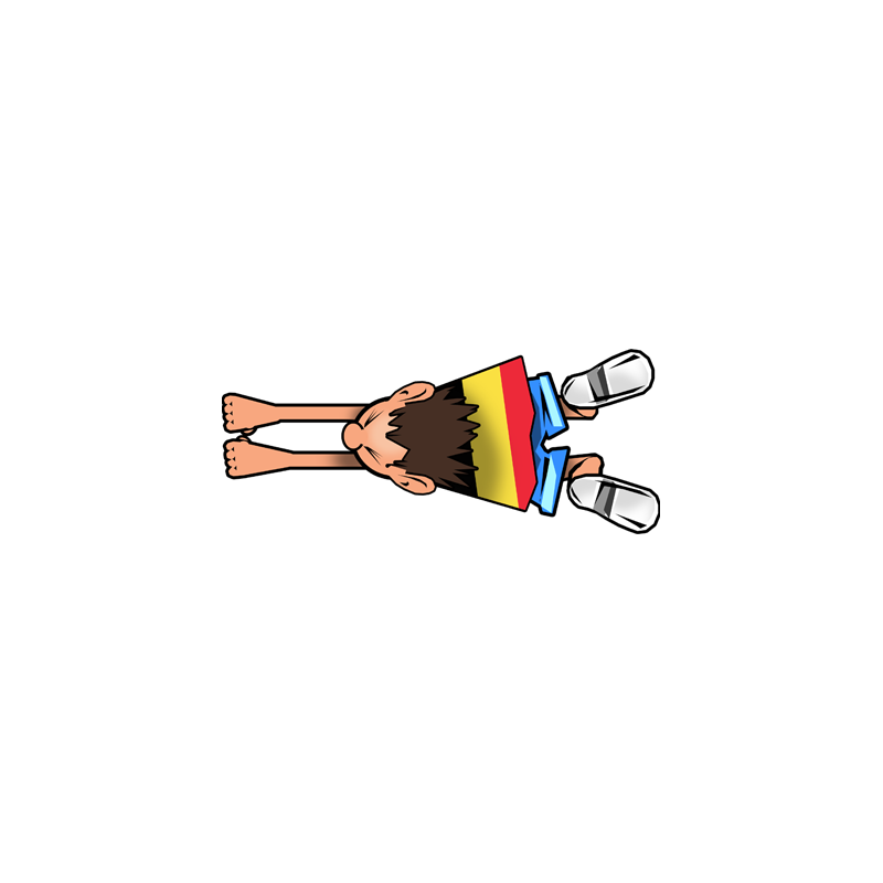 Attrape voiture Belge - 28x12cm - Sticker/autocollant