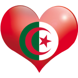 Coeur Algérien - 11.5x10cm - sticker/autocollant