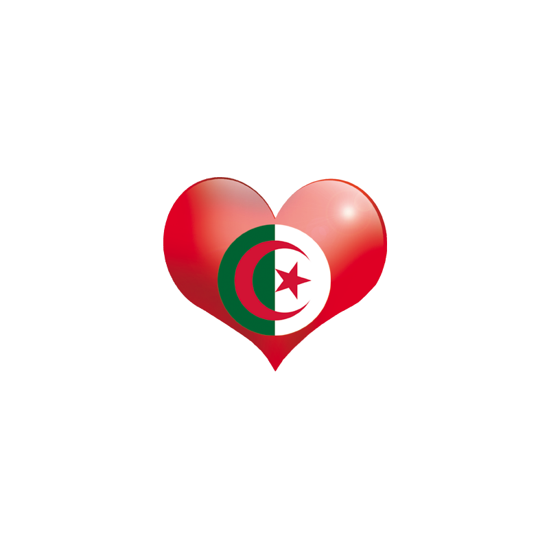 Coeur Algérien - 11.5x10cm - sticker/autocollant