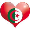 Coeur Algérien - 11.5x10cm - sticker/autocollant