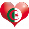 Autocollant (sticker): Autocollant coeur Algerien