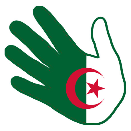 Autocollant (sticker): Autocollant main Algerienne