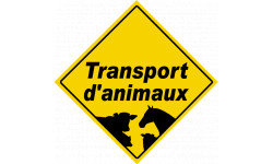 Autocollant (sticker): Transport d'animaux jaune
