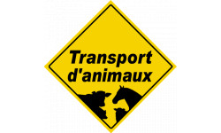 Autocollant (sticker): Transport d'animaux jaune