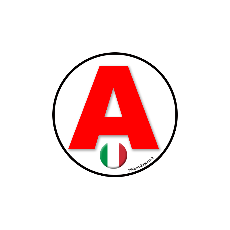 A Italie drapeau - 15cm - Sticker/autocollant
