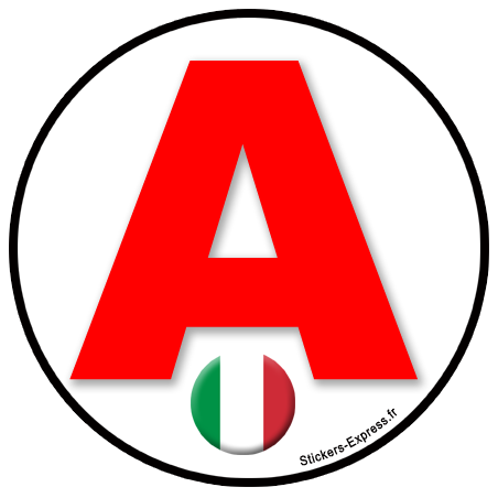A Italie drapeau - 15cm - Autocollant(sticker)