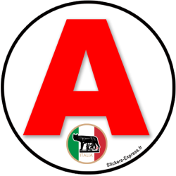 A Italie drapeau - 15cm - Sticker/autocollant
