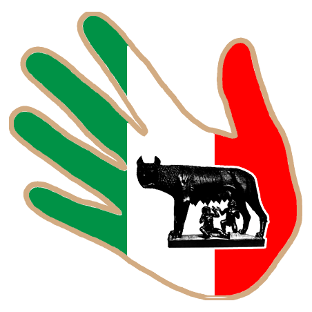 Autocollant (sticker): Autocollant main Italienne