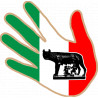 Autocollant (sticker): Autocollant main Italienne