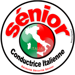 conductrice Sénior Italienne- 15cm - Sticker/autocollant