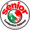 Autocollant (sticker):conductrice Sénior Italienne