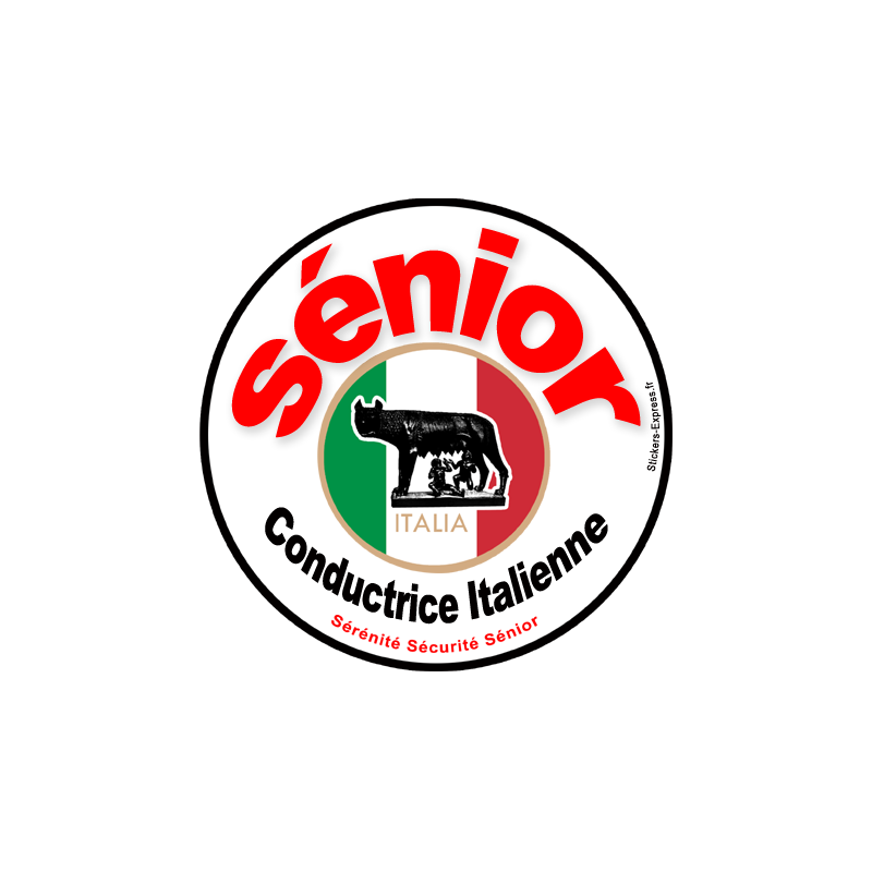 conductrice Sénior Italienne - 10cm - Sticker/autocollant
