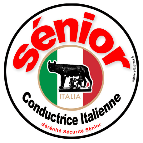 Autocollant (sticker):conductrice Sénior Italienne 2