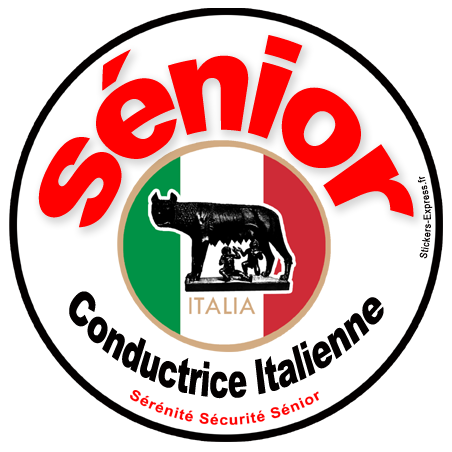 Autocollant (sticker):conductrice Sénior Italienne 2