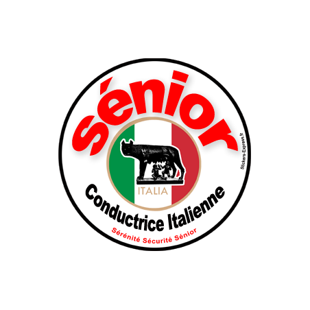 conductrice Sénior Italienne - 10cm - Sticker/autocollant