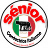 Autocollant (sticker):conductrice Sénior Italienne 2