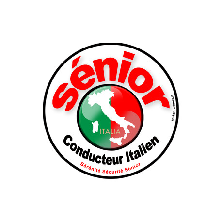 Autocollant (sticker):conducteur Sénior Italien