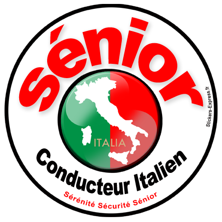conducteur Sénior Italie - 15cm - Sticker/autocollant