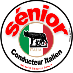conducteur Sénior Italien - 15cm - Sticker/autocollant