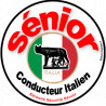 Autocollant (sticker):conducteur Sénior Italien 2