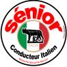 conducteur Sénior Italien - 15cm - Sticker/autocollant