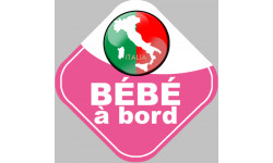 bébé à bord d'origine Italienne - 15x15cm - Autocollant(sticker)