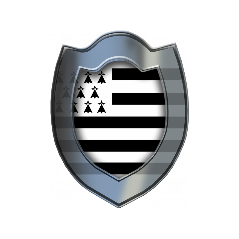 Bouclier Breton (5x4cm) - Sticker/autocollant