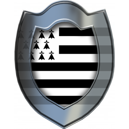 Bouclier Breton (5x4cm) - Sticker/autocollant