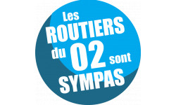 Autocollant (sticker): les routiers 02 de l'Aisne sont sympas