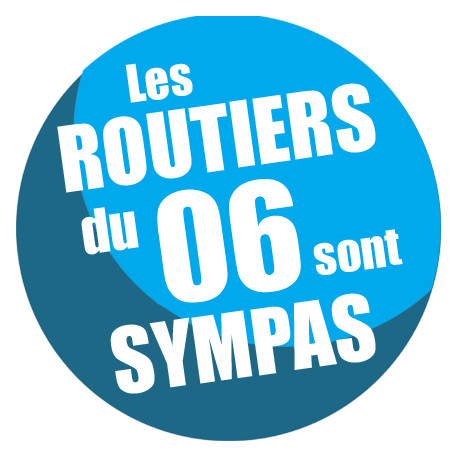 sticker autocollant les routiers 06 des Alpes Maritimes sont sympas