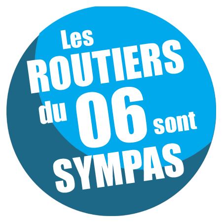 sticker autocollant les routiers 06 des Alpes Maritimes sont sympas