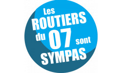 sticker autocollant les routiers 07 de l'Ardèche sont sympas