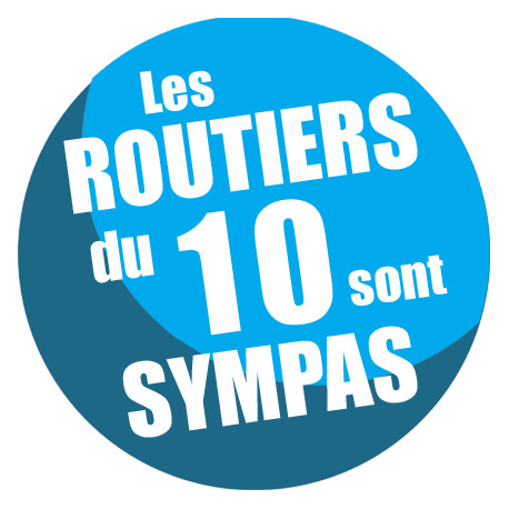 sticker autocollant les routiers 10 de l'Aube sont sympas