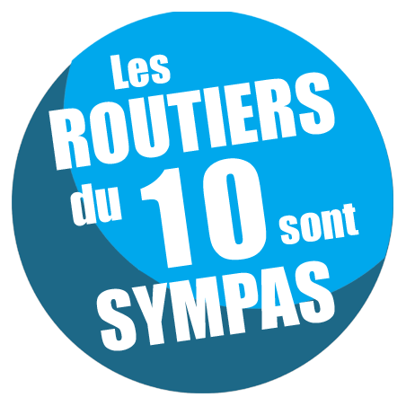 sticker autocollant les routiers 10 de l'Aube sont sympas