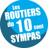 sticker autocollant les routiers 10 de l'Aube sont sympas