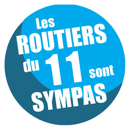 sticker autocollant les routiers 11 de l'Aude sont sympas