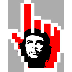 Curseur main Cuba - 11x6.3cm - Sticker/autocollant